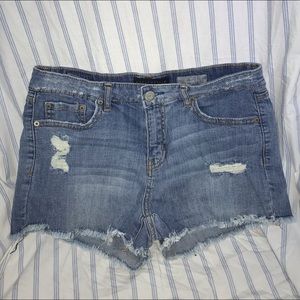 Aeropostale “high-waisted shorty” jean shorts